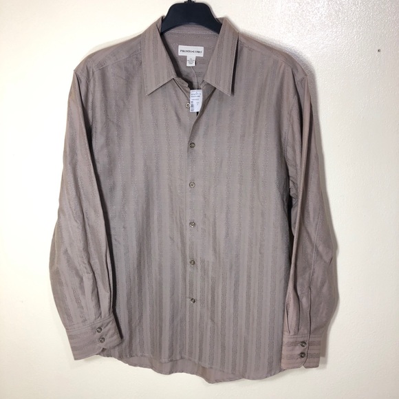 New Pronto Uomo Silk Blend Button Down Shirt - Picture 2 of 3